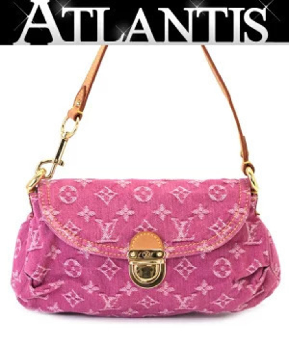 Louis Vuitton Pleaty handbag Monogram Denim Pink